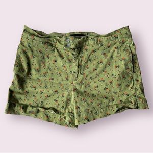 Sanctuary x Anthropologie Green Floral Shorts